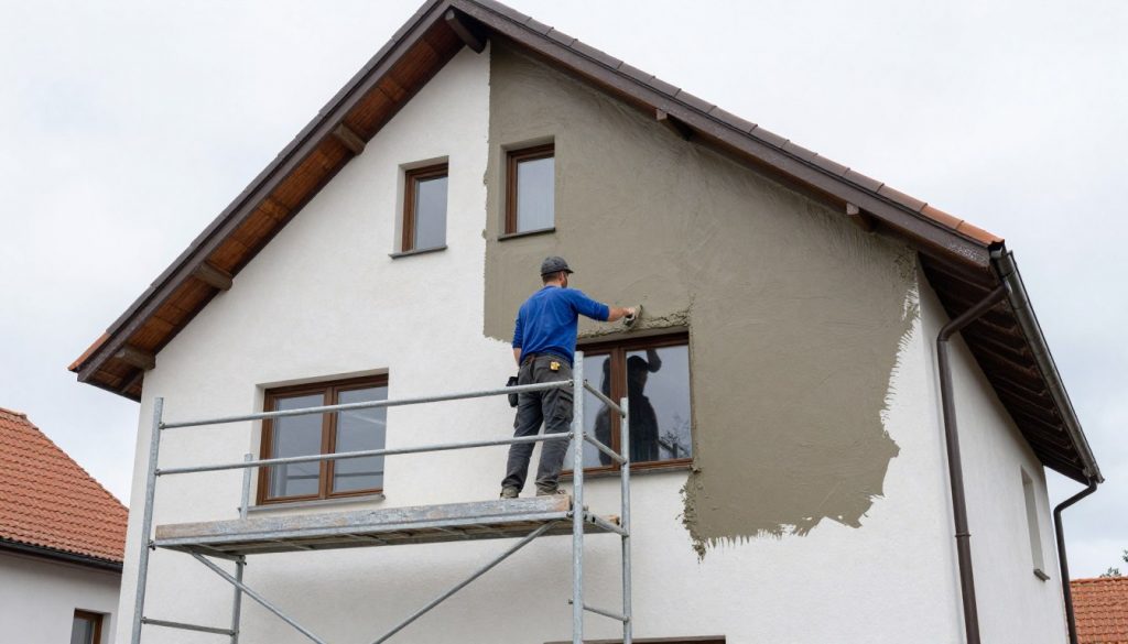 Außenputz Fassadenarbeiten an Einfamilienhaus Delmenhorst