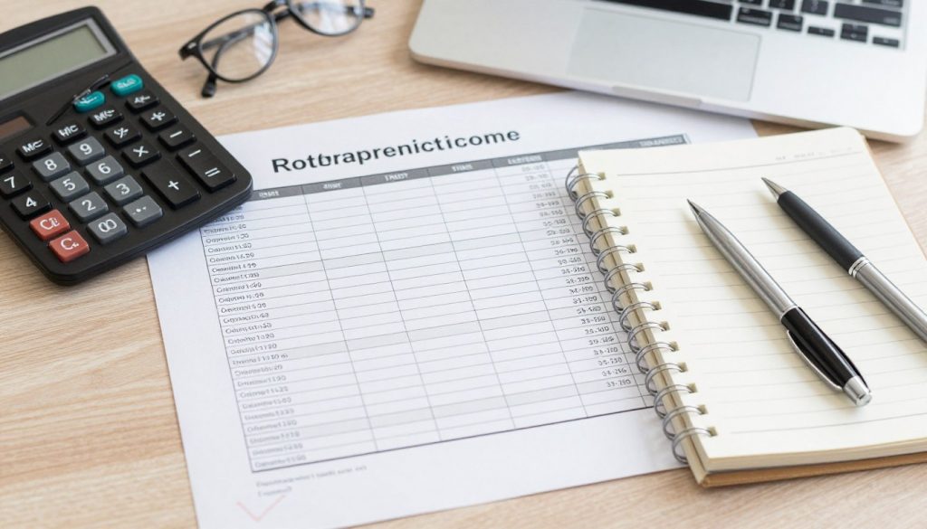 Beispielhafte Kostenkalkulation für Fenstertausch auf einem Taschenrechner