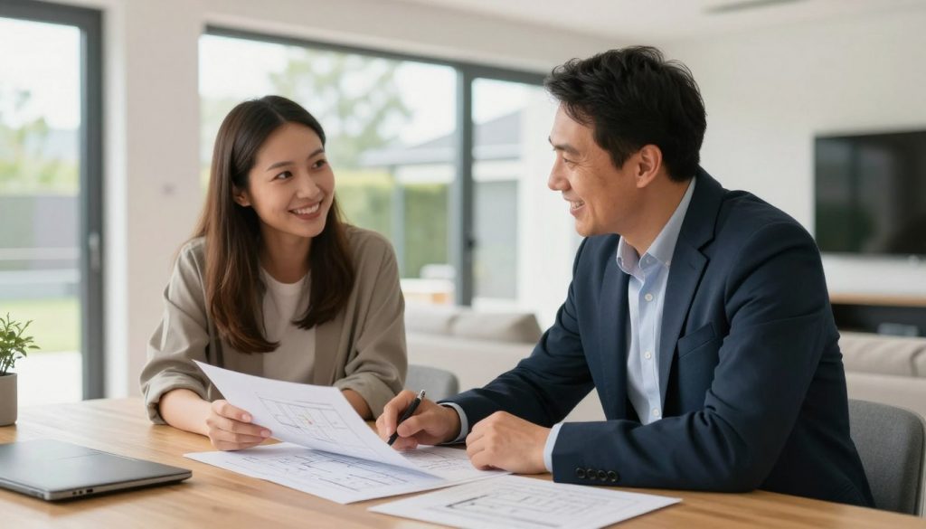 Beratungsgespräch zwischen Werklotse und Hausbesitzer in Delmenhorst