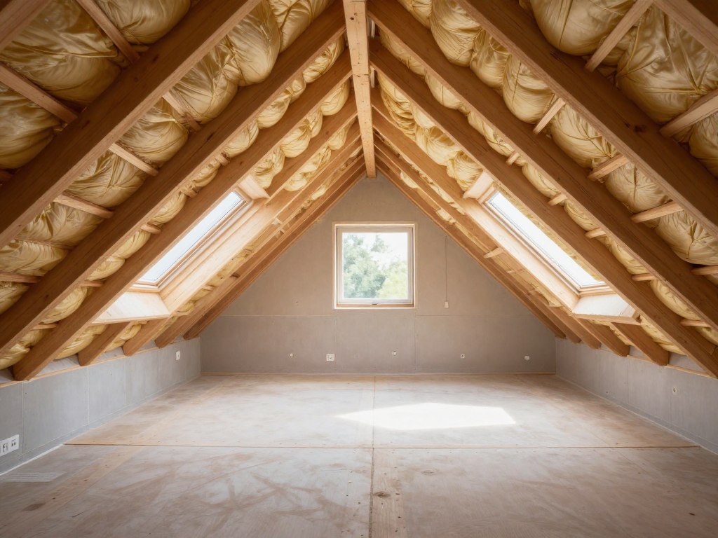 Dachausbau mit Trockenbau und Dämmung unter den Dachschrägen