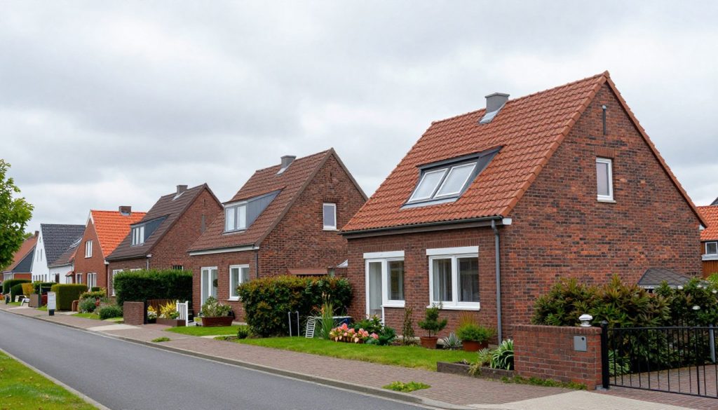 Delmenhorst Wohngebiet typische norddeutsche Einfamilienhäuser