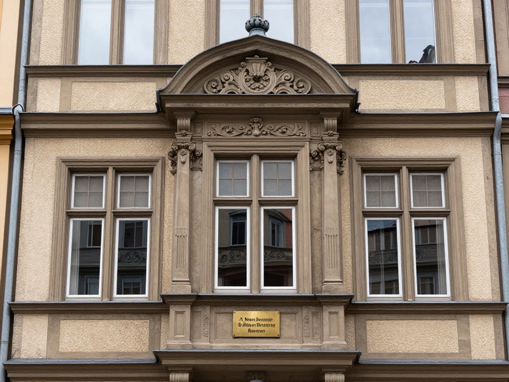 Denkmalgeschütztes Gebäude in Oldenburg mit historischen Details vor Sanierung