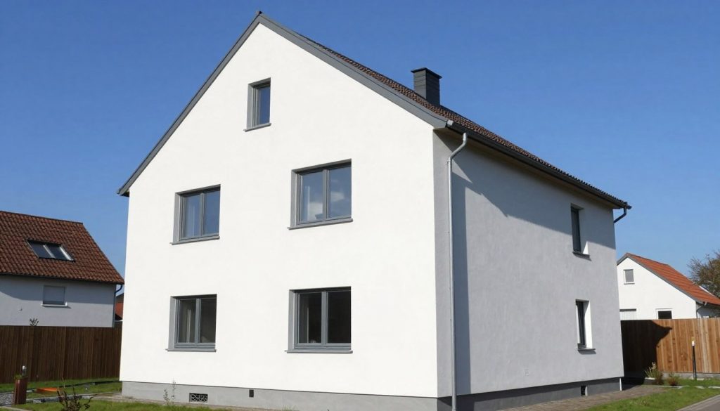 Fertig verputzte Fassade Einfamilienhaus in Delmenhorst