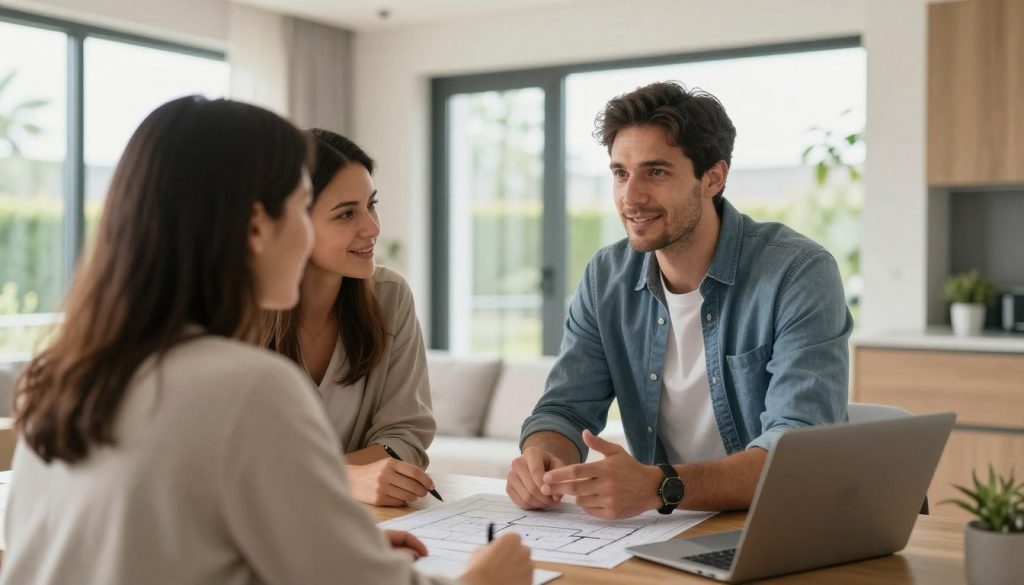 Kunde im Gespräch mit Werklotse Berater während einer Vor-Ort-Besichtigung in Bremen