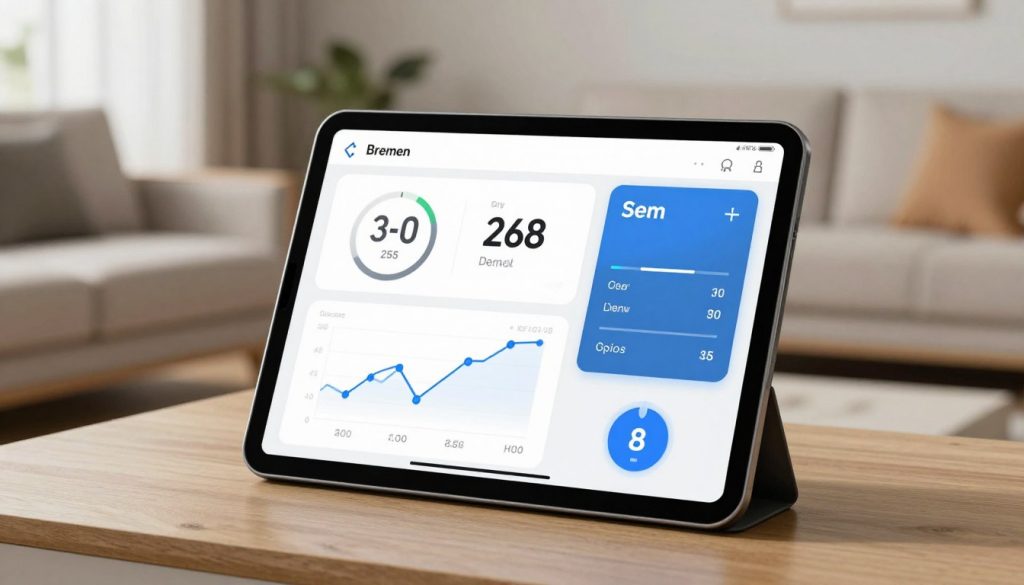 Moderne Smart-Home-Heizungssteuerung auf Tablet in Bremen