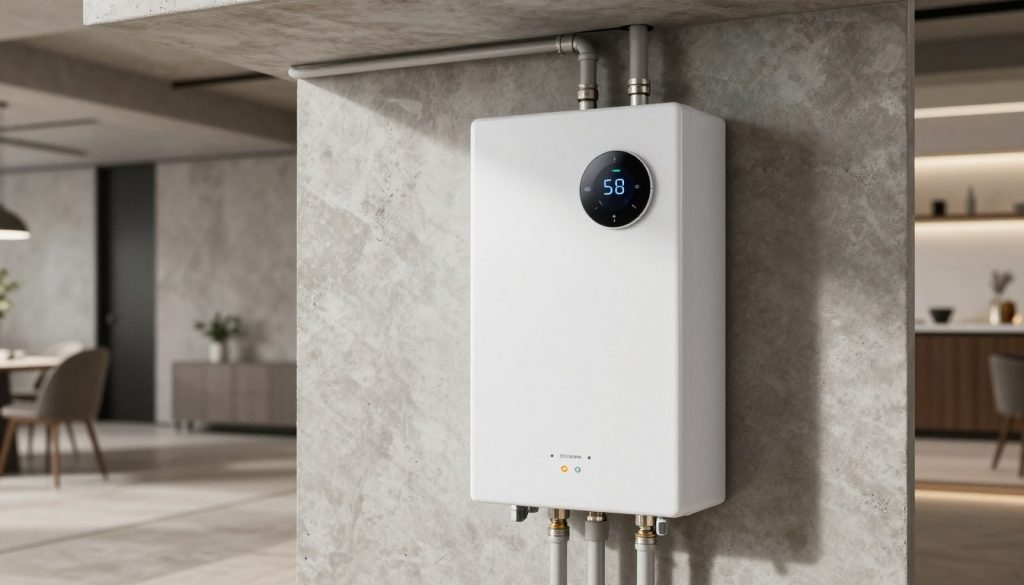 Modernes Heizungssystem nach Installation durch Fachbetrieb