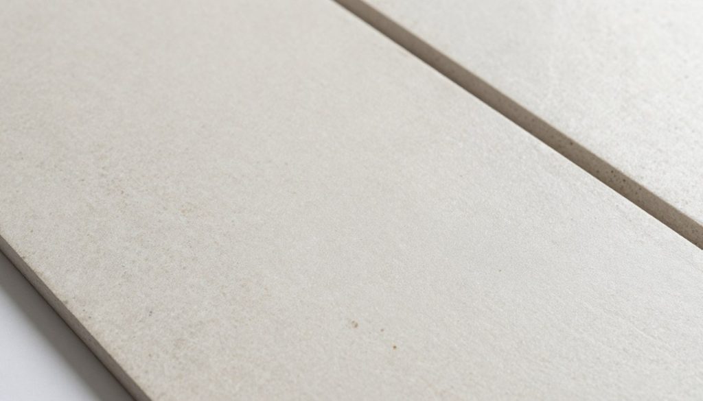 Nahaufnahme von Feinsteinzeug-Fliesen in Natursteinoptik mit realistischer Textur