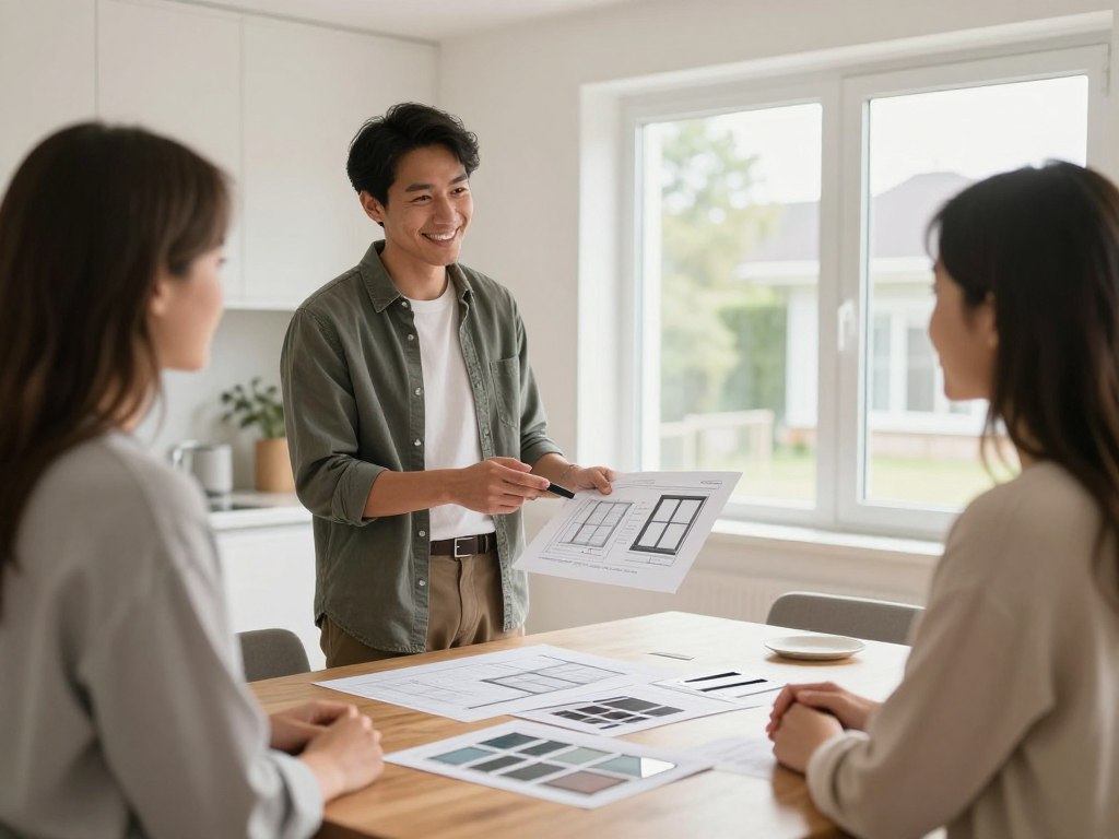 Persönliche Beratung durch Werklotse Mitarbeiter beim Kunden zuhause