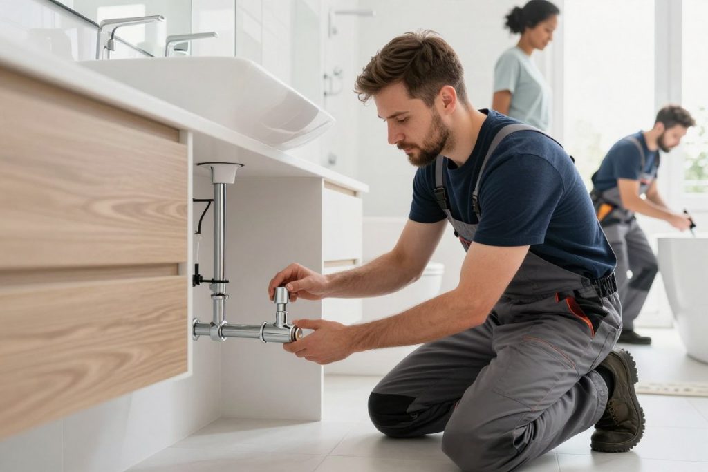 Polnischer SHK-Fachbetrieb bei Sanitärinstallation in Bremen