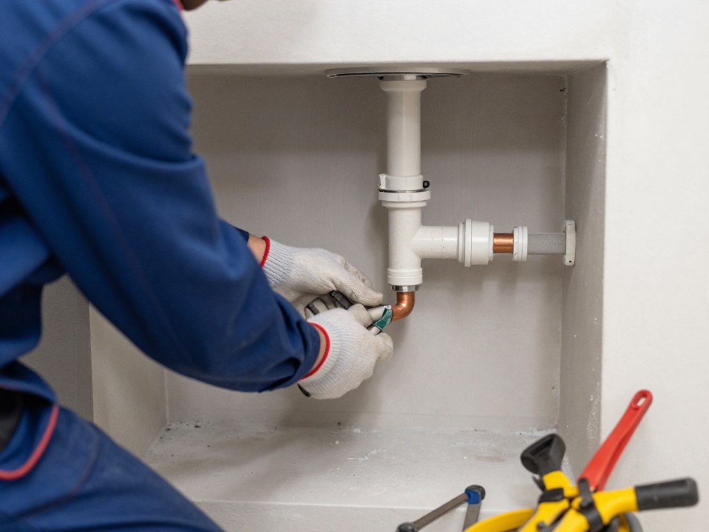 Sanitärinstallation neue Wasserleitungen fachgerecht verlegt