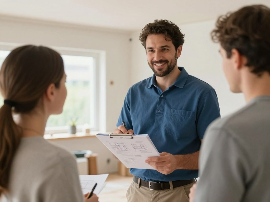 Trockenbauer Beratung vor Ort bei Kunde in Stuhr