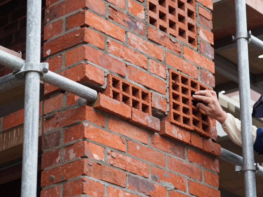 Verblendmauerwerk an Hausfassade in Delmenhorst