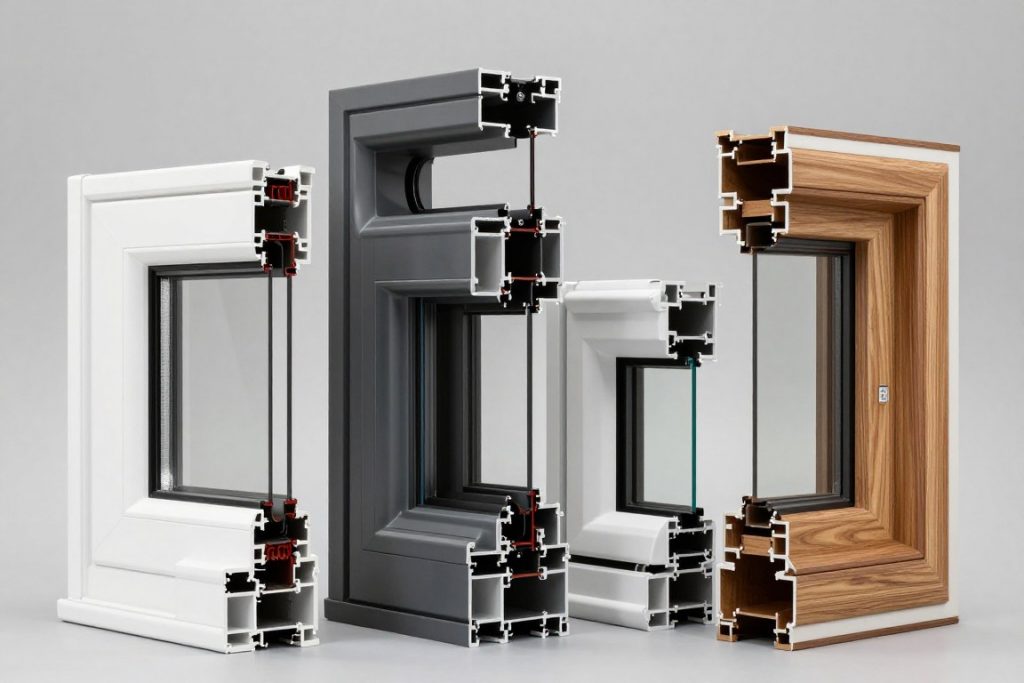 Verschiedene Fenster aus Polen Profile und Farboptionen