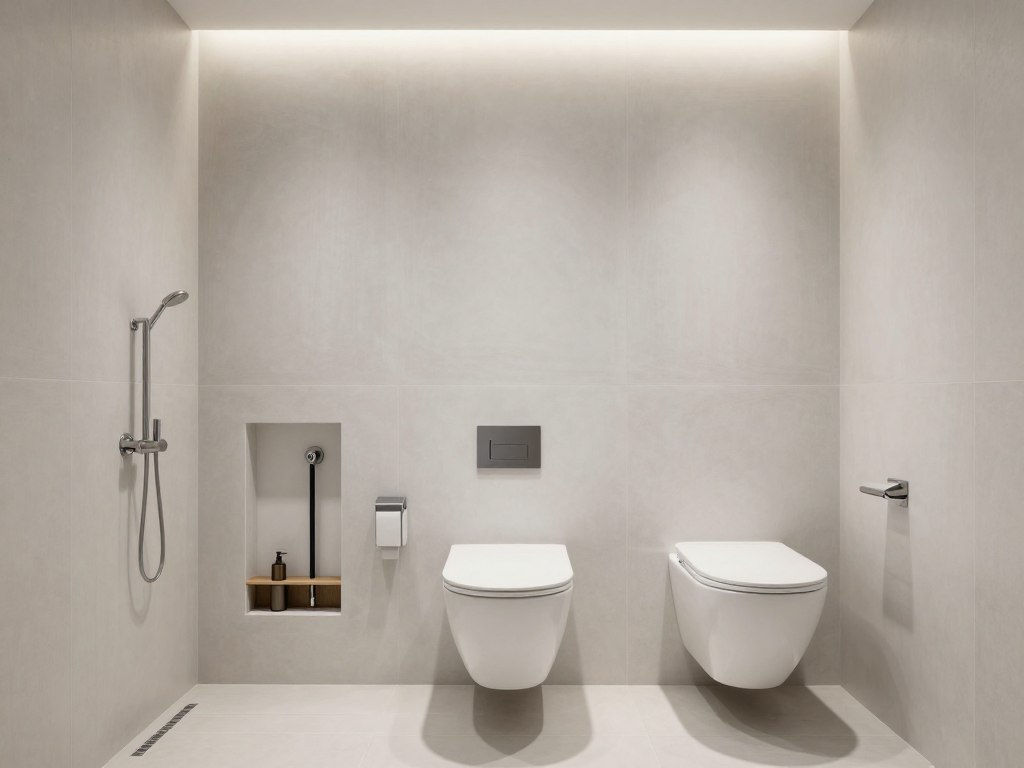 Vorwandinstallation aus Trockenbau in modernem Badezimmer Bremen