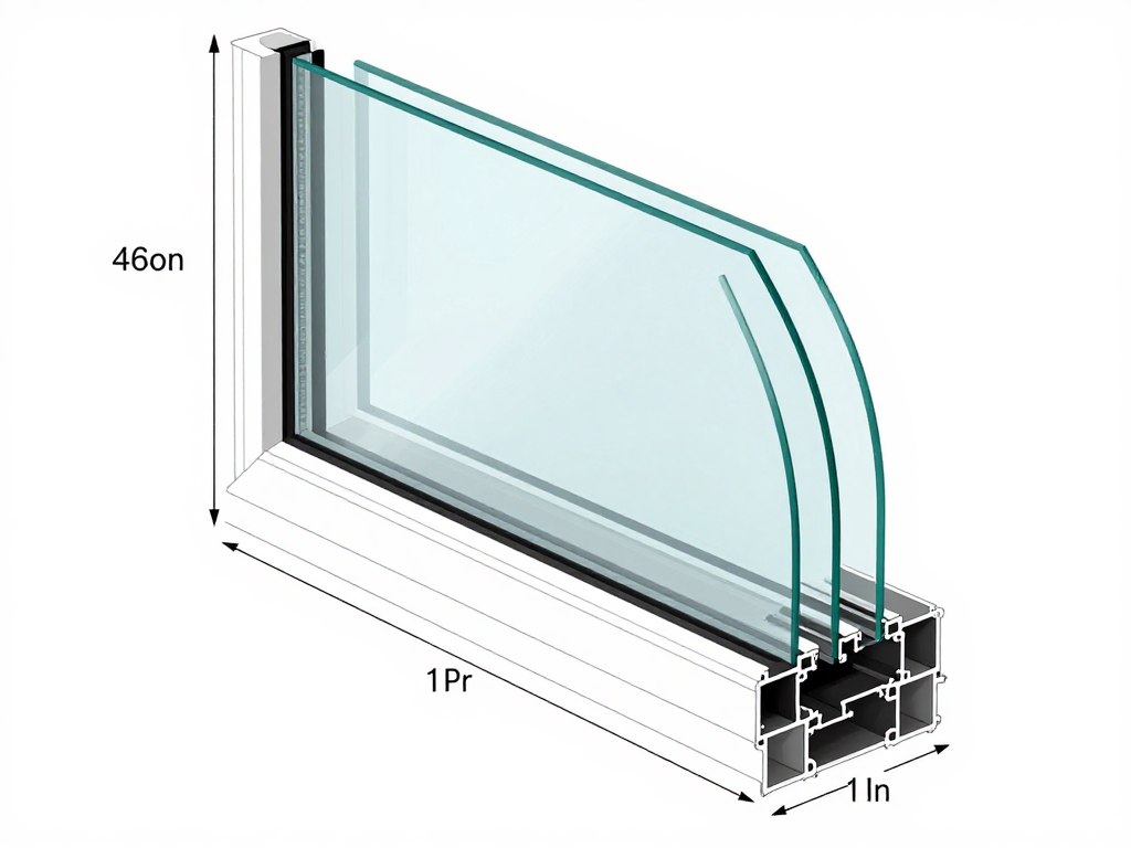 Zweifachverglasung Querschnitt Fenster aus Polen