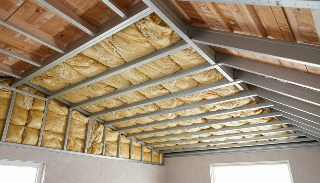 Abgehängte Decke im Dachgeschoss mit Trockenbau
