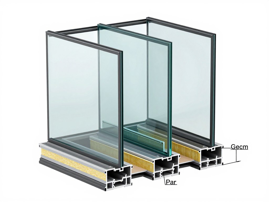 Aufbau einer Dreifachverglasung Aufbau einer Dreifachverglasung