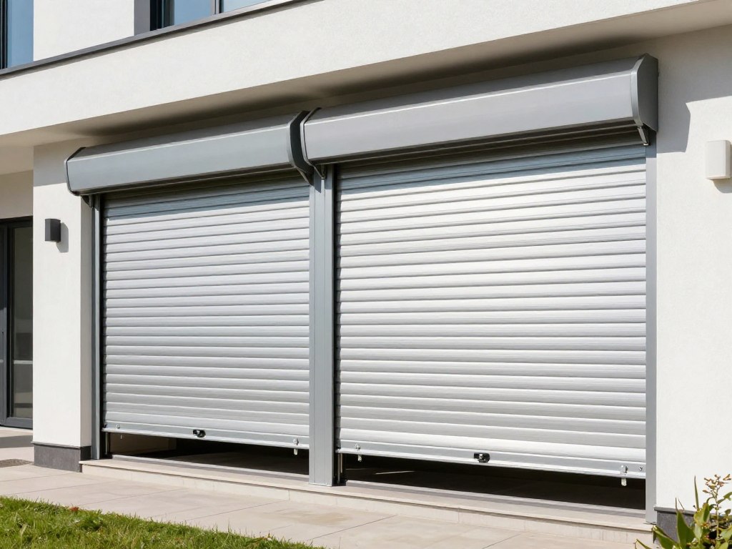 Außenrollläden mit Sonnenschutz bei modernen Fenstern in Hude Installation