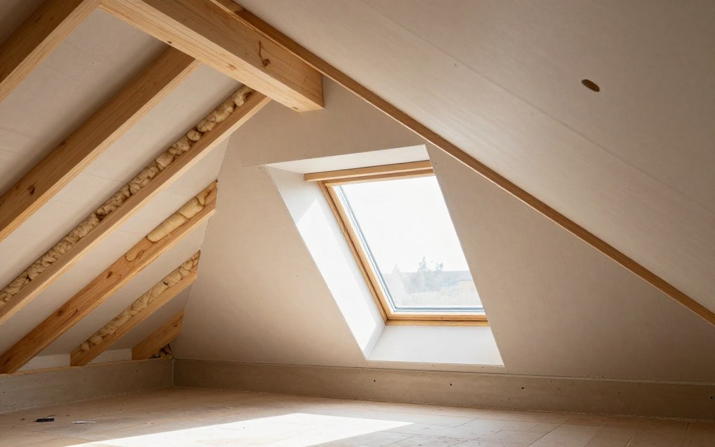 Dachgeschossausbau mit Trockenbau und Dämmung in Syke Dachgeschossausbau mit Trockenbau und Dämmung in Syke