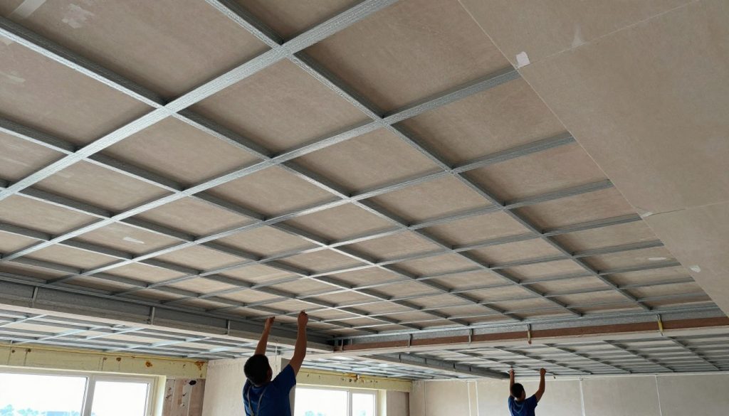 Decke abhängen in Zeven: Unterkonstruktion und Montage