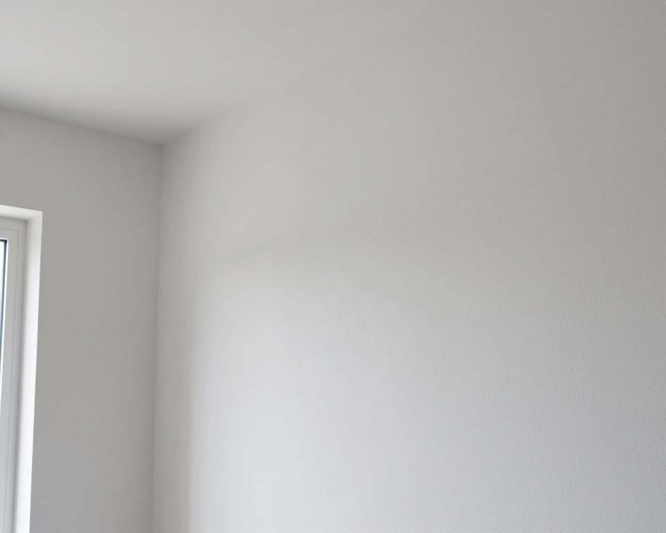Detail Innenputz Wandfläche glatt gespachtelt