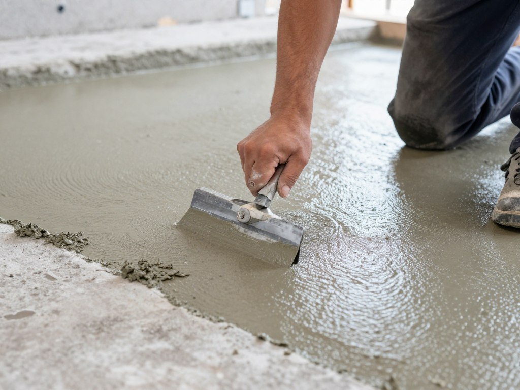 Detailaufnahme der Untergrundvorbereitung durch Fliesenleger in Rotenburg