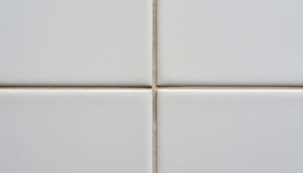 Detailaufnahme perfekt verlegter Fliesen mit präzisen Fugen