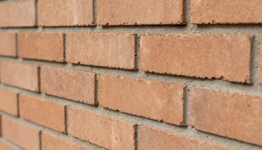 Detailaufnahme von präzisem Mauerwerk mit gleichmäßigen Fugen Detailaufnahme von präzisem Mauerwerk mit gleichmäßigen Fugen
