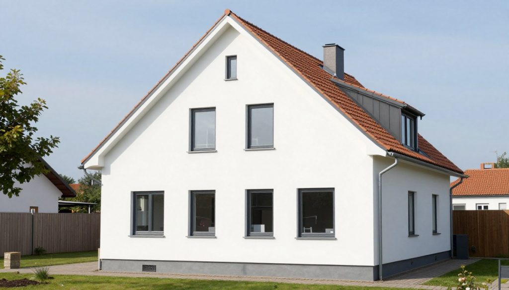 Energetisch saniertes Einfamilienhaus in Achim mit neuer Fassadendämmung und modernen Fenstern