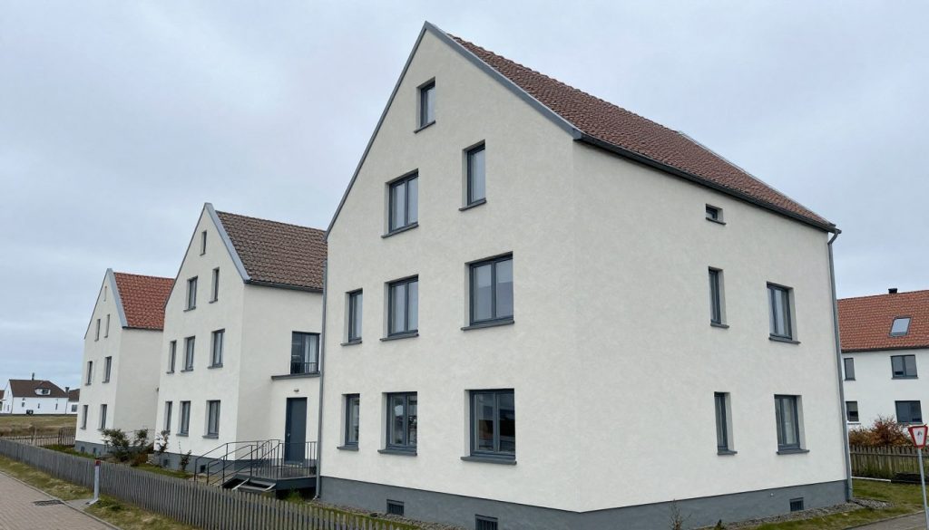 Fassade mit Außenputz Bremerhaven Nordsee Klima Küstenstadt Fassade mit Außenputz Bremerhaven Nordsee Klima Küstenstadt