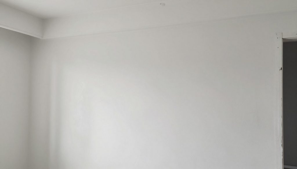 Fertig verputzte Innenwand mit glatter Oberfläche bereit für Malerarbeiten