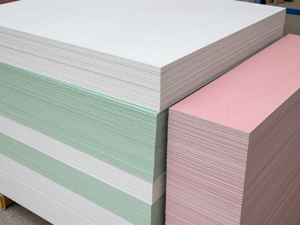 Gipskartonplatten in verschiedenen Ausführungen für Trockenbau Projekte