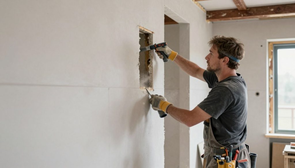 Maurer bei Wanddurchbruch in Wohnhaus Achim