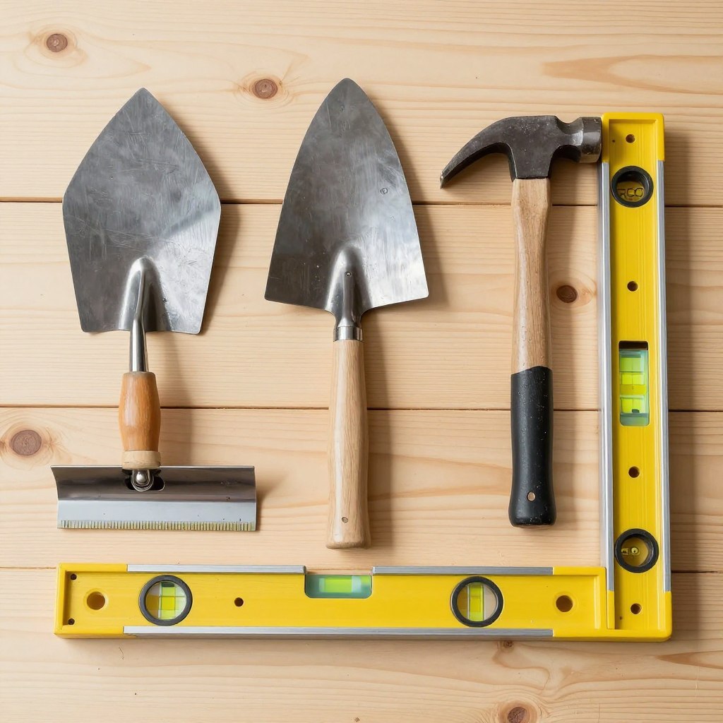 Maurerkelle und Werkzeuge für präzise Maurerarbeiten