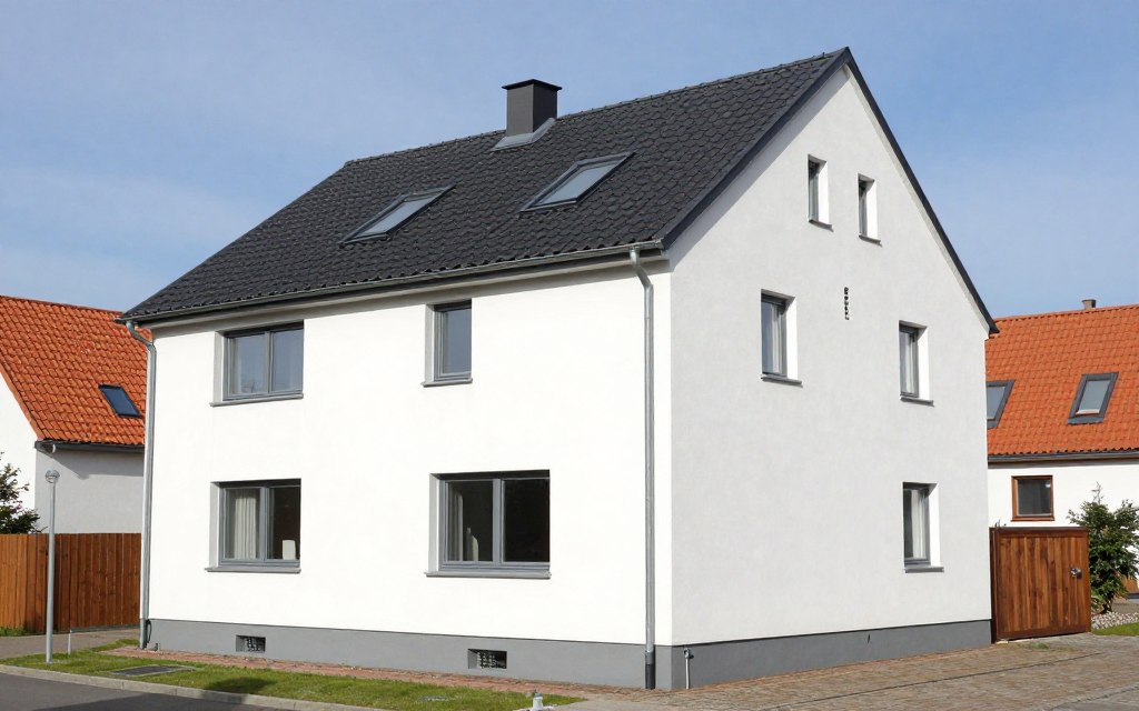 Renovierte Hausfassade nach professioneller Sanierung in Hude Renovierte Hausfassade nach professioneller Sanierung in Hude