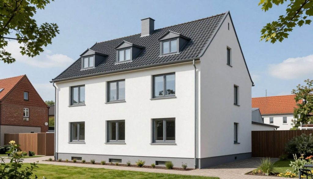 Saniertes Wohnhaus in Bremen nach Abschluss der Renovierungsarbeiten