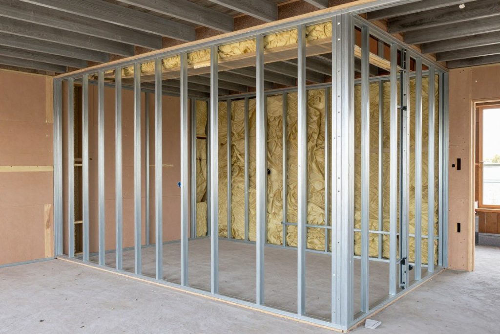 Trennwand aus Trockenbau mit Ständerwerk und Dämmung in Syke Trennwand aus Trockenbau mit Ständerwerk und Dämmung in Syke