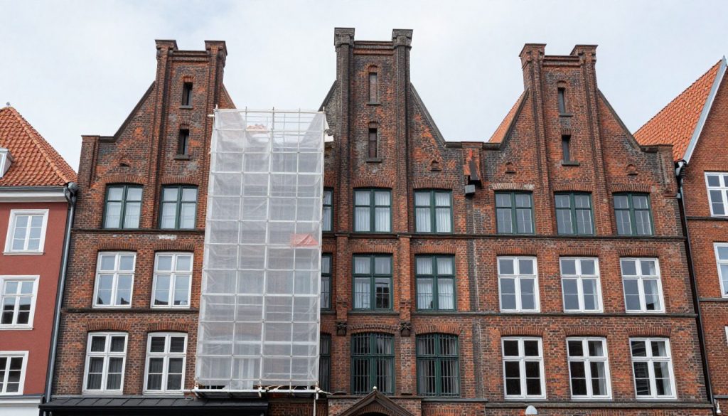 Typische Altbau-Architektur in Bremerhaven mit Sanierungsbedarf an Fassade und Fenstern