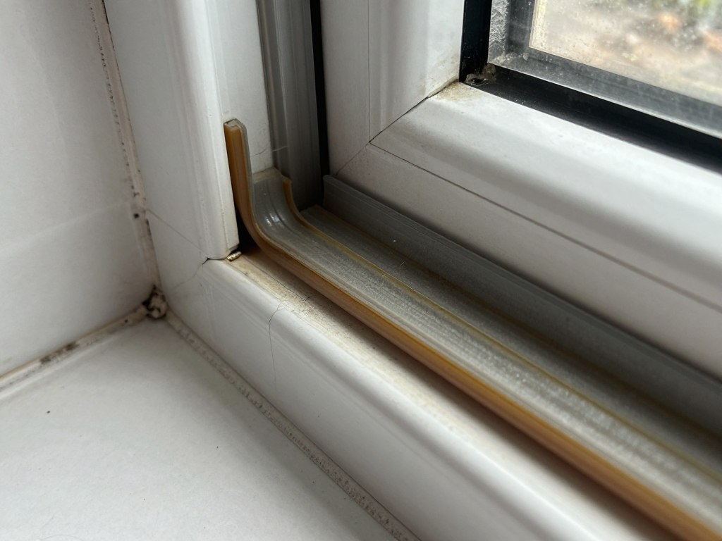 Verschlissene Fensterdichtung muss ersetzt werden Verschlissene Fensterdichtung muss ersetzt werden