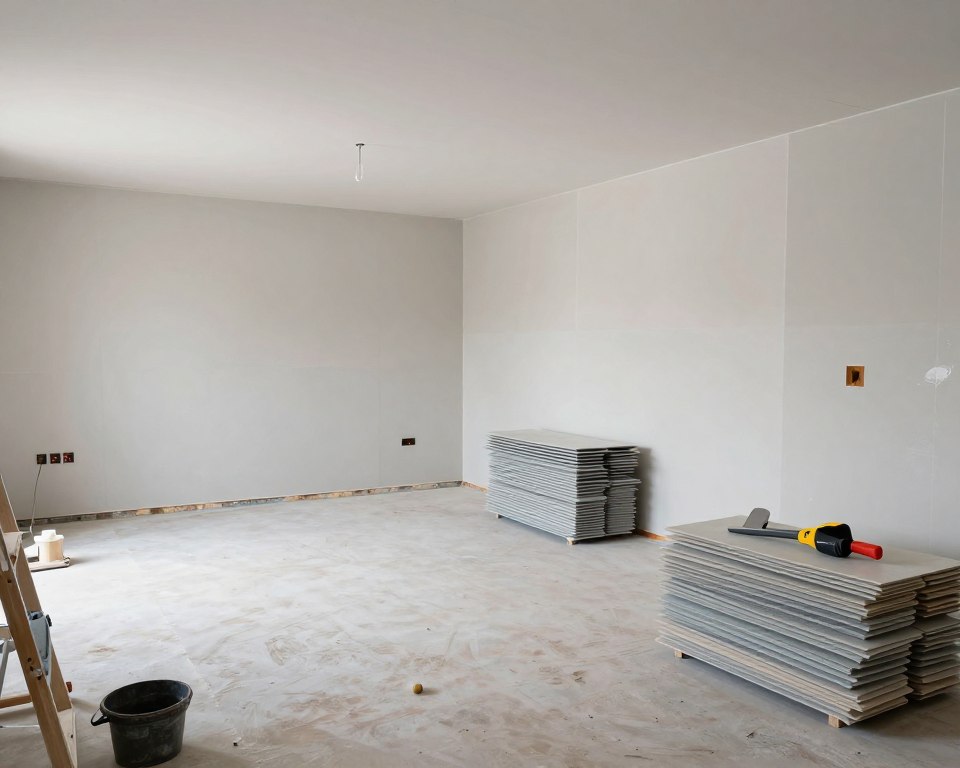 Vorbereitete Baustelle für Trockenbau Projekt in Syke Vorbereitete Baustelle für Trockenbau Projekt in Syke