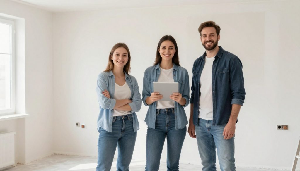 Zufriedene Kunden nach erfolgreicher Verputzarbeiten in Bremervörde Zufriedene Kunden nach erfolgreicher Verputzarbeiten in Bremervörde