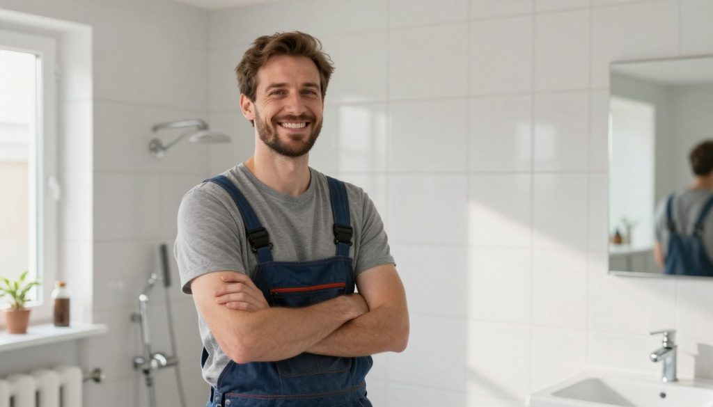 Zufriedener Kunde nach erfolgreicher Fliesenleger Vermittlung in Rotenburg